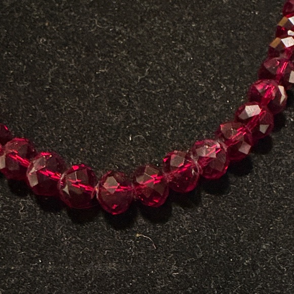 The Limited Deep Red Crystal Necklace - Picture 4 of 5